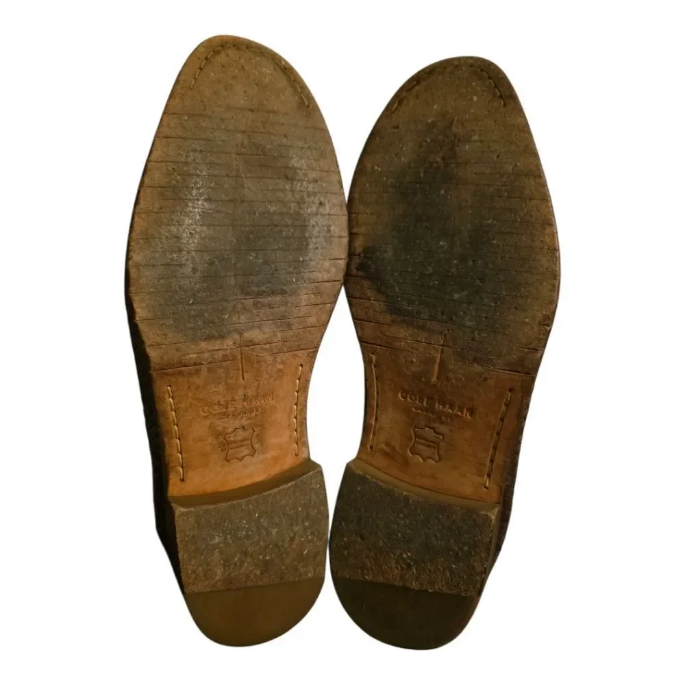 COLE HAAN Washington Grand Tassel‎ Brown Leather Loafers - Size 8 1/2 M - Picture 5 of 9
